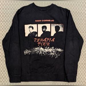 Ivan Cornejo Terapia Tour Crewneck Sweatshirt Black Unisex Size Medium